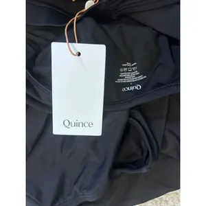 NWT Quince Black Italian Cross-Back One-Piece Swimsuit Size Large thumbnail 5