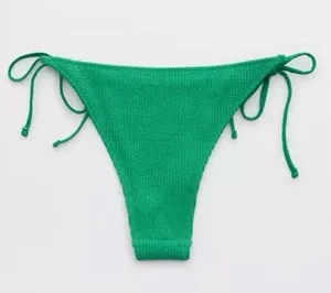 Aerie women's crinkle cheekiest tie bikini bottoms thumbnail 2