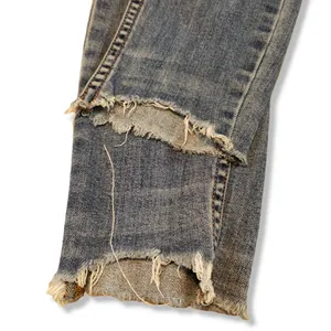 Free People Jeans Size 24 Skinny Raw Hem Distressed Destroyed Blur Denim Pants Women's Low Rise Jeans thumbnail 5