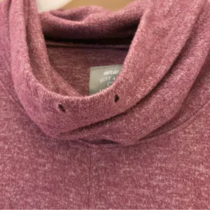 Aerie Cowl Neck Just Add Leggings Sweater‎ Purple Small thumbnail 3