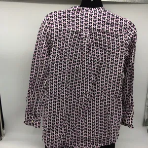 Gap Maternity White Long Sleeve Tunic w/Black and Lavender Butterflies Size S thumbnail 2