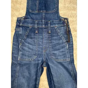 Madewell classic medium wash skinny frayed hem denim overalls Size XXS thumbnail 6