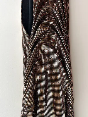 Selfie Leslie Dancing In September Thigh Split Sequin Dress Bronze, Size XL thumbnail 8