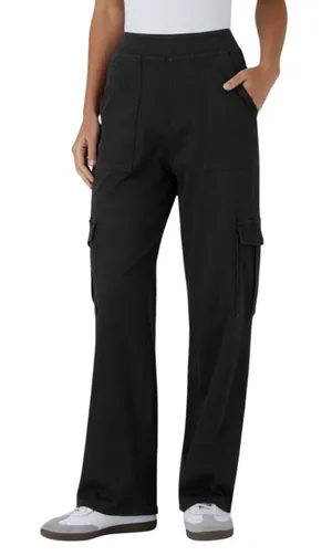 Halara Flex Black Denim Wide-Leg Cargo Pants thumbnail 1
