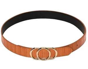 A New Day Women's Cognac & Gold Triple Plaque Belt Size Small NEW! thumbnail 11