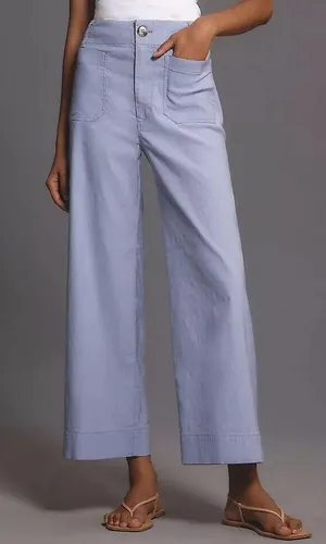 Anthropologie Maeve The Colette Cropped Wide-Leg Pants, Size 33Tall thumbnail 4