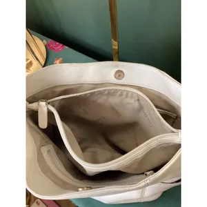 Calvin Klein White Pebbled Faux Leather with Scarf and‎ Charm thumbnail 8