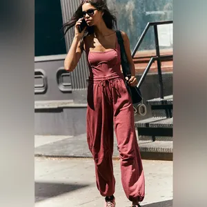 Free People Inbound Onesie crimson red size large NWT thumbnail 16