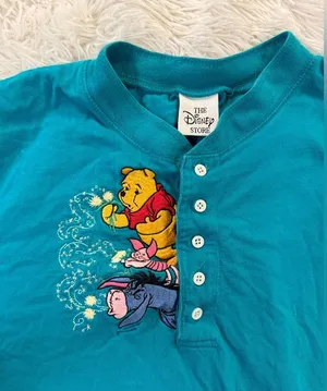 vintage disney store embroided henley thumbnail 3