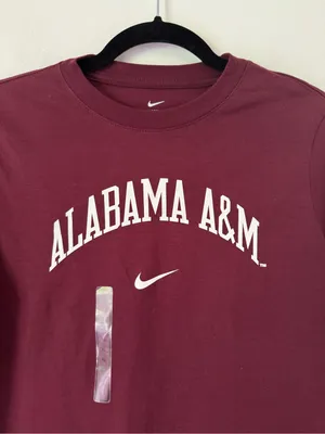 NWT The Nike Tee Deep Maroon Alabama A&M Crewneck Short Sleeve Size XL thumbnail 3