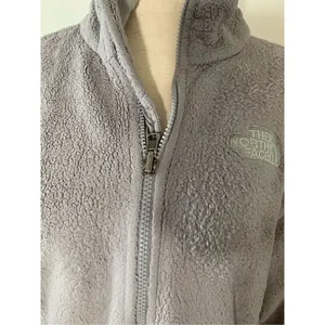 North face gray women’s fleece jacket medium thumbnail 2