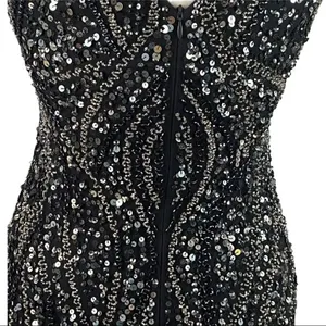 PISARRO NIGHTS Sequin & Bead Sleeveless Gown size 4 thumbnail 15