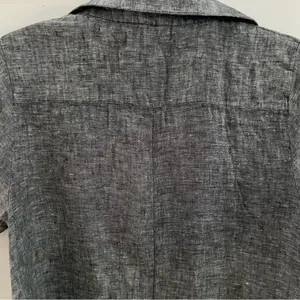 Tahari 100% Linen Dress With Chambray Coloring and convenient side pocket M thumbnail 11