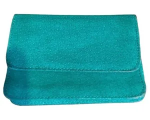 Vintage 1990'S Lillian Vernon Teal.Green Suede Change Purse Wallet thumbnail 1