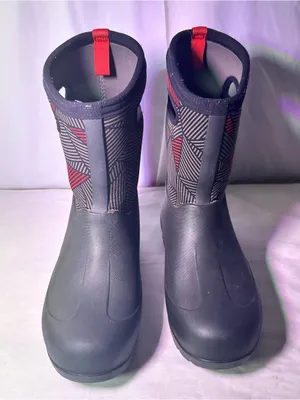 Bogs Kids Black & Red Geometric Mid-Calf Rain Boots thumbnail 4