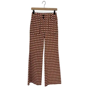 Maeve Naomi High‎ Waisted Flare Pants Geometric Print Magic Fabric Size 2 thumbnail 2