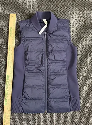 Lululemon Down For It All Vest Navy Blue Size 2 Puffer Running Vest thumbnail 1