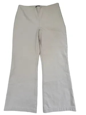 THEORY Tan Wide Leg Cropped Pants sz 10 thumbnail 1