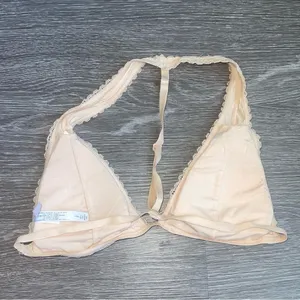 Cream/Pale Pink Halter Bralette thumbnail 2