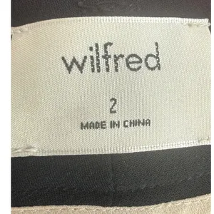 Aritzia Wilfred Womens Black Tie Front High Rise Straight Leg Dress Pants Size 2 thumbnail 3