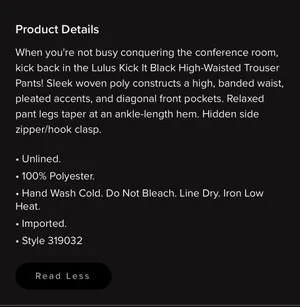 Lulus Black Trouser Pants thumbnail 4