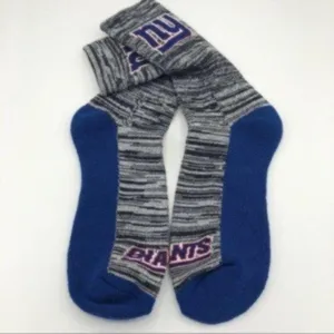 New York Giants Football Sporty Athletic Crew Style Socks thumbnail 2
