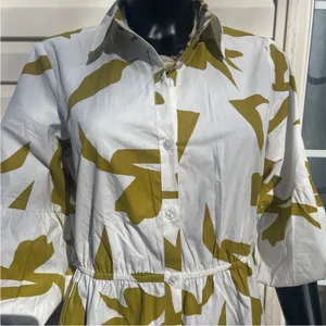 NWT Naoo‎ ivory and mustard dress size xl thumbnail 4