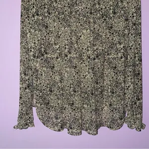 Free People Blouse M Yellow Ditsy Floral Chiffon Button Top thumbnail 9