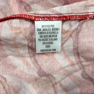 NWT Farm Rio Linen blend Copabanana Wrap Mini Dress Red Pink Size M thumbnail 15