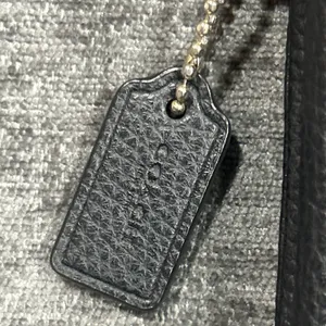 Coach Double Zip Wristlet Pebble Leather Black Wallet Clutch thumbnail 3