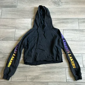 NBA Los Angeles lakers cropped hoodie thumbnail 1
