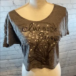MUDD Gray "Imagine Beauty" T-Shirt-XS thumbnail 1