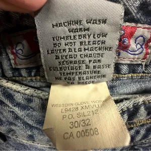 Vintage Silver Mid Rise Blue Jeans Flare Denim Made In Guatemala Womens 30 32 thumbnail 14