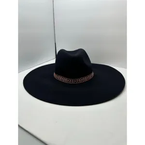 American Eagle Black Wool Wide Brim Floppy Summer Hat One Size thumbnail 7