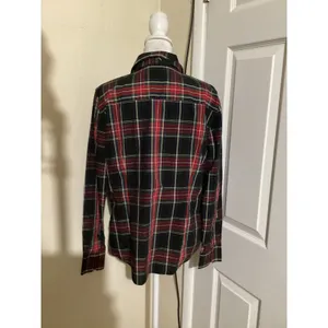 Brooks Brothers Red Black Plaid Bow Neck Tie Cotton Blouse Shirt Womens 14 thumbnail 3