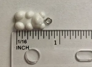 White Gummy Bear Charm Pendant thumbnail 7
