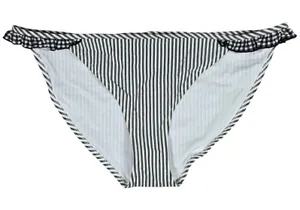 Aerie Bikini Bottoms Striped Ruffle Gingham Trim Womens Size L‎ thumbnail 1