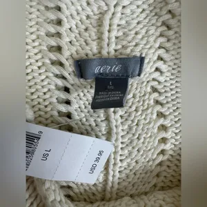 Aerie cream mock neck sweater vest size large NWT thumbnail 5