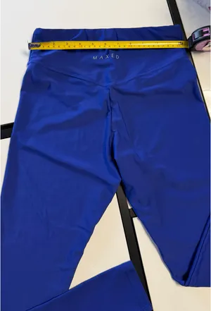 MAXED Elite High-Performance Electric Blue Leggings - Long Tall Version thumbnail 4