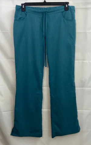 Grey's Anatomy women's teal elastic drawstring pocket‎ straight scrubs pants M thumbnail 1