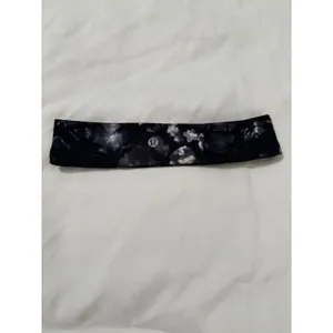 Lululemon Black Gray Tie Dye Wide Headband Stretch Workout Yoga Running HairBand thumbnail 3