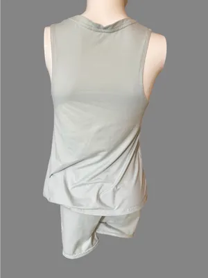 Hurley Light Blue Striped Logo Tank & Short Set thumbnail 4