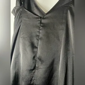 Cotton Candy LA Black Satin Asymmetrical Dress Large thumbnail 6