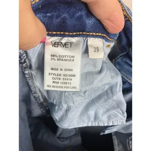 Vervet Skinny Jeans Womens 29 Blue Excellent Raw Hem Stretch Cropped V2159M thumbnail 5
