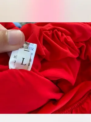 red ruched formal ruffle mini dress Size M thumbnail 7