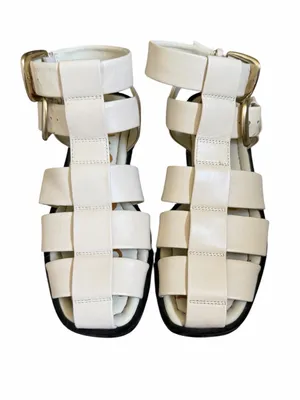 SAM EDELMAN Dawn Fisherman Flat Sandals Cream 6.5 thumbnail 2