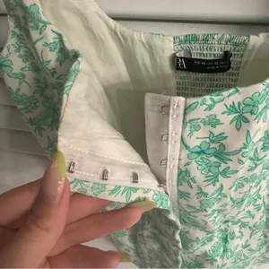 Zara Green Bustier Corset Top thumbnail 3