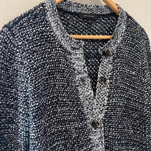 Ann Taylor Metallic Knit Sweater Blazer | Size Small thumbnail 2