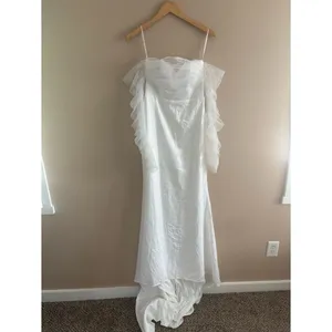 Lulus Eternal Bliss White Tulle Off-the-Shoulder Bustier Maxi Dress Size Small thumbnail 5