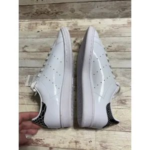 Adidas Stan Smith Sneakers Women's Size 9 Patent Leather White Black Gold NWT thumbnail 8